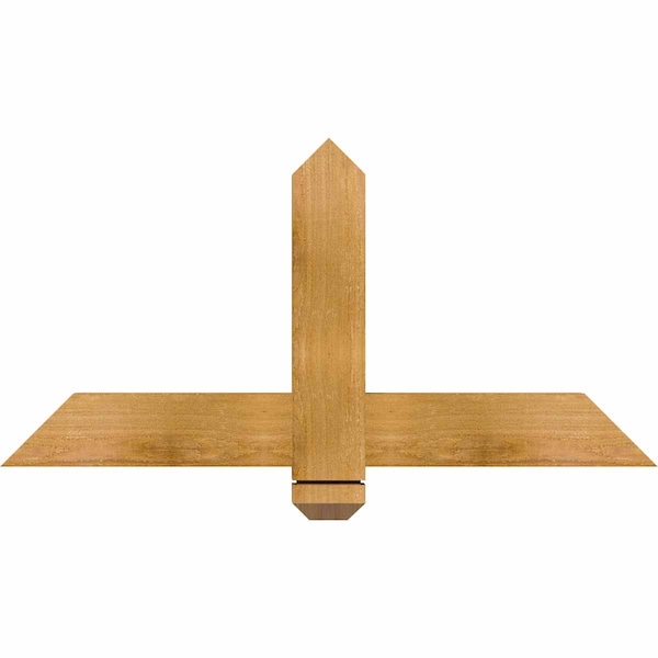 Ekena Millwork Eugene Rough Sawn Timber Gable Bracket, Western Red Cedar, 36"W x 18"H x 2"D x 4"F, 12/12 Pitch GBW036X18X0204EUG00RWR - main